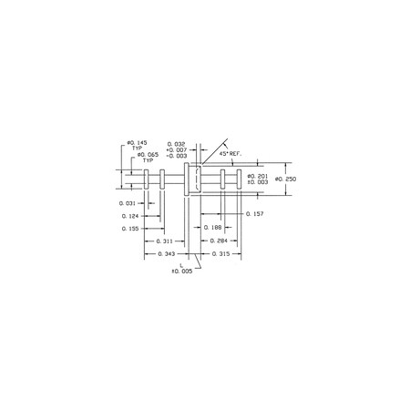 Concord Electronics MIL NON-INS FEED THRU (DBLTURRET/DBLTURRET) T, 15-509-3-088-2500 15-509-3-088